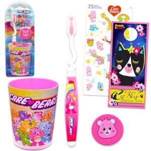 케어 베어 칫솔 및 컵 키트 - 공식, 멀티컬러, 수동 칫솔, 컵, 스티커, 고양이 문걸이, 3세+