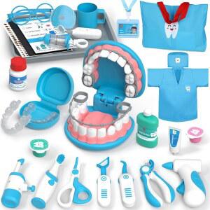 용 레후 캐슬 닥터 키트 3-5, 치과용 놀이 세트, 4세 이상 남아용 장난감, 시늉 2-4, 소년용 3+