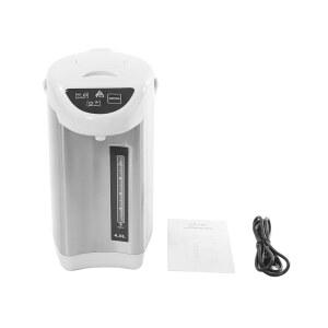 그봉클롱 4L 전기 온수 항아리 디스펜서 스테인리스 즉석 자동 보일러 및 차를 위한 단열 처리된 워머| 커피(그레이)