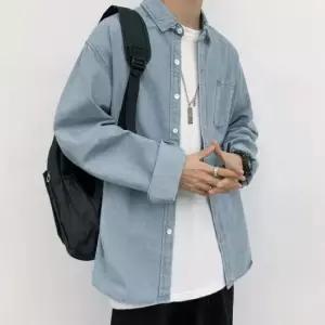 [모로엠] 커플을 위한 탄탄한 데님 셔츠 ON-SHA-QWFMOAP7