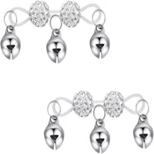 WOSEXYMEN 뚫리지 않는 니플 바벨 벨 가짜 링 라인스톤 조절 가능한 주얼리