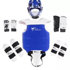 완전세트 풀세트 실전 보호구 레드 태권도 성인용