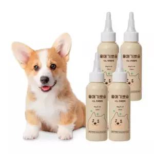 디어랩스 애견 귀 세정제 곰팡이 청소 관리 용품 울애기뽀송 100ml 4통