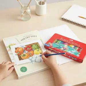 파버카스텔 60색 수채색연필 틴케이스 정물화 컬러링북 세트 그림 취미 성인 색칠공부