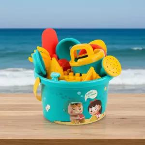 바니랜드 바다마을 모래놀이 세트 양동이 모양틀 모래삽 갈퀴 물조리개 성만들기 (16p)
