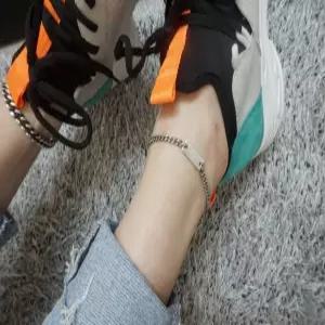 S5049 여성 사각 스틱 체인 발찌 데일리 엔틱 스타일 은발찌 실버925