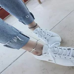 S5032 여성 4미리 십자 군번줄 발찌 유니크 데일리 은발찌 실버925