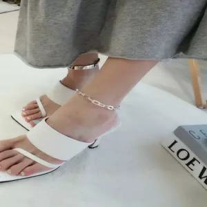 S5030 여성 심플 유니크 볼드 체인 발찌 데일리 은발찌 실버925