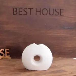 화병 소품 도넛 예쁜꽃병 미니화이트화병 도자기작품 세라믹 인테리어 예쁜 식탁 오브제 꽂이 감성 디자인