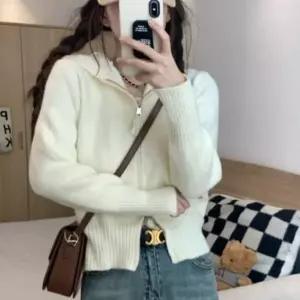 [하프클럽/다잇템]여성 집업 스웨터 클래식 탱크 베이직 가디건