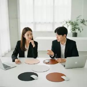 (타입 4종세트)고급 가죽 데스크 방수 사무용 마우스 패드 휴대용 받침대 오피스 책상 대형 마우스패드 다