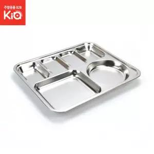 스텐식판 사각4찬 단체급식 학교 병원 KS배 식판 그릇 접시 식당 4찬 배식 주방