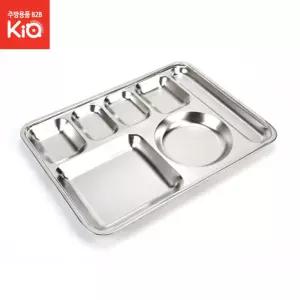 스텐식판 사각4찬 수저사찬 단체급식 학교 병원 서진 KS배 식판 그릇 접시 식당 4찬