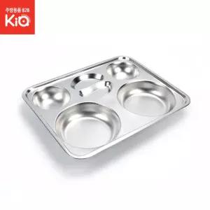 스텐식판 원형4찬 단체급식 학교 병원 태극 KS접시 식배 식판 그릇 식당 4찬 배식 주방