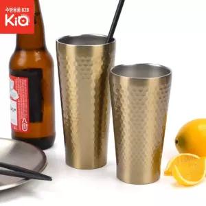 티타늄 이중벌집컵 스텐물 27종 골드 물잔 쥬스잔 음료 커피 맥주 공유오피스식기 한정식 가정용 업소용 벌