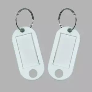 다용도 이름표 키링 화이트