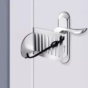 (색상 실버 1개)[TR] 휴대용 도어락 방문 잠금장치 여행용 도어 잠금 보안 장치