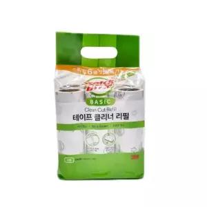 ( )테이프클리너 돌돌이 대형 롤테이프 먼지 16cm 리필팩 6개 의류 머리카락 털제거