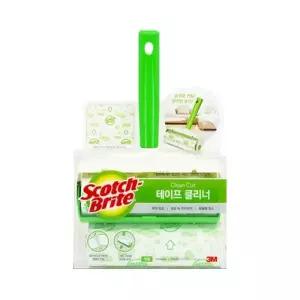 ( )테이프클리너 돌돌이 털제거 대형 16cm 머리카락 핸들+리필2 롤테이프 의류 먼지