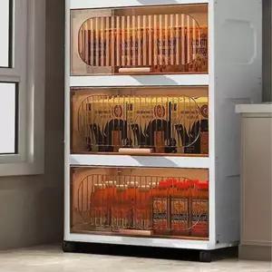 위로여는 투명 이동식 틈새장 3단 조립서랍장 좁은집 원룸 거실 옷수납장 침대옆