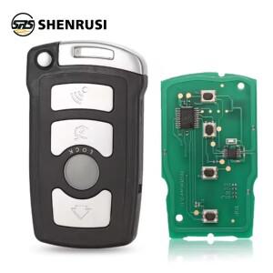 SHENRUSI 4버튼 리모컨 키 315/315LP/433Mhz /868Mhz BMW 7 시리즈 E65 E66용 CHIP ID46 7953 CAS1 시스템