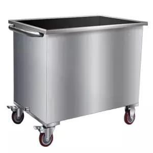 대형 이동식 뷔페 끌차 식당 70x50x50 절임통 175kg 사각통 304 스텐