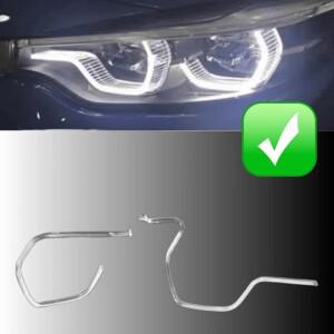 BMW 4 시리즈 M4 F32 2017 차량용 아크릴 튜브 DRL 주간 주행등 LED 헤드라이트 가이드 플레이트 스트립