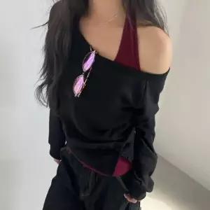 여성 홀터 나시 레이어드 오프숄더 맨투맨 -WTS1105- 봄 가을