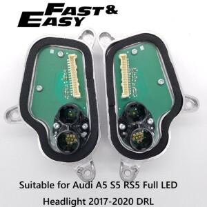 애프터마켓 8W6998473A LED 엔젤 아이즈 DRL 주간 주행등 모듈 아우디 A5 S5 풀 2017-2020용