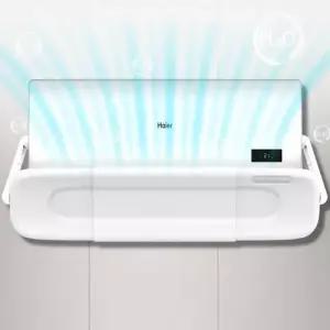 ( )벽걸이 에어컨 바람막이 무타공 부착 가림막 간편 설치 냉방 보조