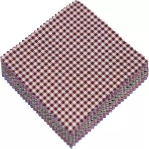 Qokfouy 80Pcs 5x5 인치 깅엄 면직물 사각형 5 퀼팅용 격자무늬 참 팩 퀼팅 재봉 공예용 컬러 원단 퀼트