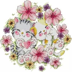 크로스 스티치 키트 - 초보자를 위한 동물 자수 14CT 귀여운 스탬프 패턴 홈 데코용 바늘 포인트 아트