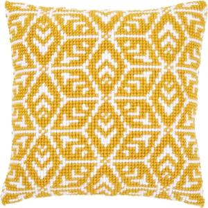 100 면과 자수 실에 패턴이 있는 셀프 자수용 베르바코 크로스 스티치 키트 베개 전면 15 75 x 인치 - 40