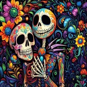 할로윈 스탬프 크로스 스티치 키트 - 스컬헤드 잭 카운트 바늘 포인트 패턴 치수 공예 자수 예술 및