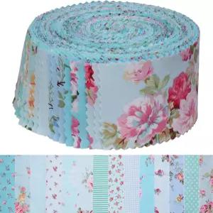 퀼팅 공예 재봉용 노드소 젤리 롤 원단 스트립 담요 러그 실내 장식 공예용 42 2.5x44인치 클래식 빈티지