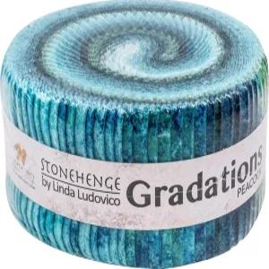 린다 루도비코 스톤헨지 그라데이션스 II 피콕 스트립 40 2.5인치 젤리 롤 노스콧 SGRAD40-66 모듬