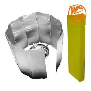 ( )가벼운 캠핑 방풍막 다기능 스탠드 버너 바람막이 소형 조정 가능