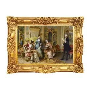 유럽 빈티지 유화 그림 웨딩 엔틱 원목 스튜디오 프레임