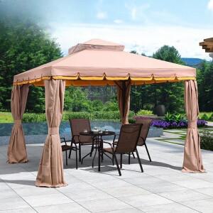 보라색 잎 모양 야외 텐트 노점 마당 대규모 행사용 로마식 쉐드 네 다리 우산형 차양막