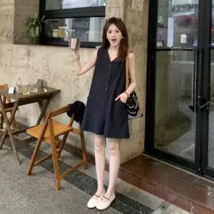 오버핏 팬츠 점프슈트 여성 나시 빅사이즈 데일리원피스