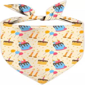생일 강아지 반다나 조절 가능한 양면 파티 애완동물 장식 삼각 턱수염 고양이 스카프