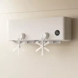 (색상 화이트2p)2p 벽걸이 에어컨 순환팬 가드 날개 각도 조절 바람개비 천장형 바람막이 여름