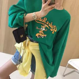 스케이팅 프린팅 레터링 오버핏 라운드 봄 긴팔맨투맨 (4color)