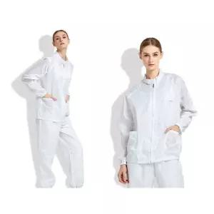반도체 방진복 작업복 공장 투피스 클린복 제전복 빅사이즈 화이트 S