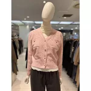[파프리카](마산점)페미닌. 파스텔 멜란지 진주 버튼 가디건/NL1CD301