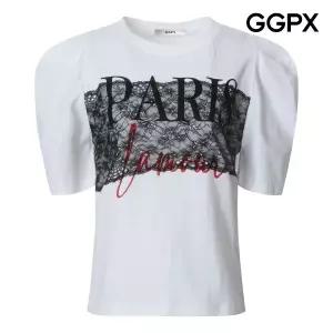 [GGPX] 파리 레이스 퍼프 티셔츠 (GQ3TS016F)