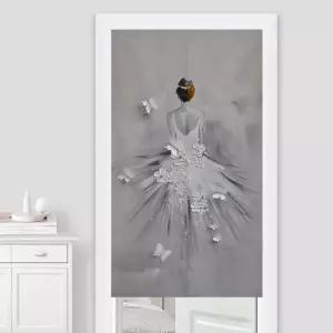 북유럽 사슴그림 패브릭 거실 주방 가림막 바란스 커튼