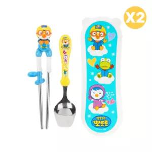 에디슨 유아 스텐 교정 젓가락 신학기 준비물 뽀로로 BNS