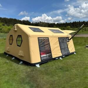 대형 야외 캠핑 방수 PVC 에어 펌프 포함 5-8인용 인플레이터블 텐트