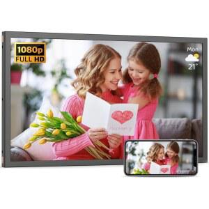대형 디지털 사진 프레임 21.5인치 WI-FI 벽 비디오 공유, 무료 FHD 위한 스토리지, 선물 아버지 1920X1080 회전, 장착, 통한 32GB, - 자동 어머니를 앱 클라우드 이메일을 IPS 조부모, 1080P,